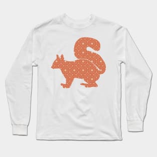 Squirrel Silhouette with Pattern Long Sleeve T-Shirt